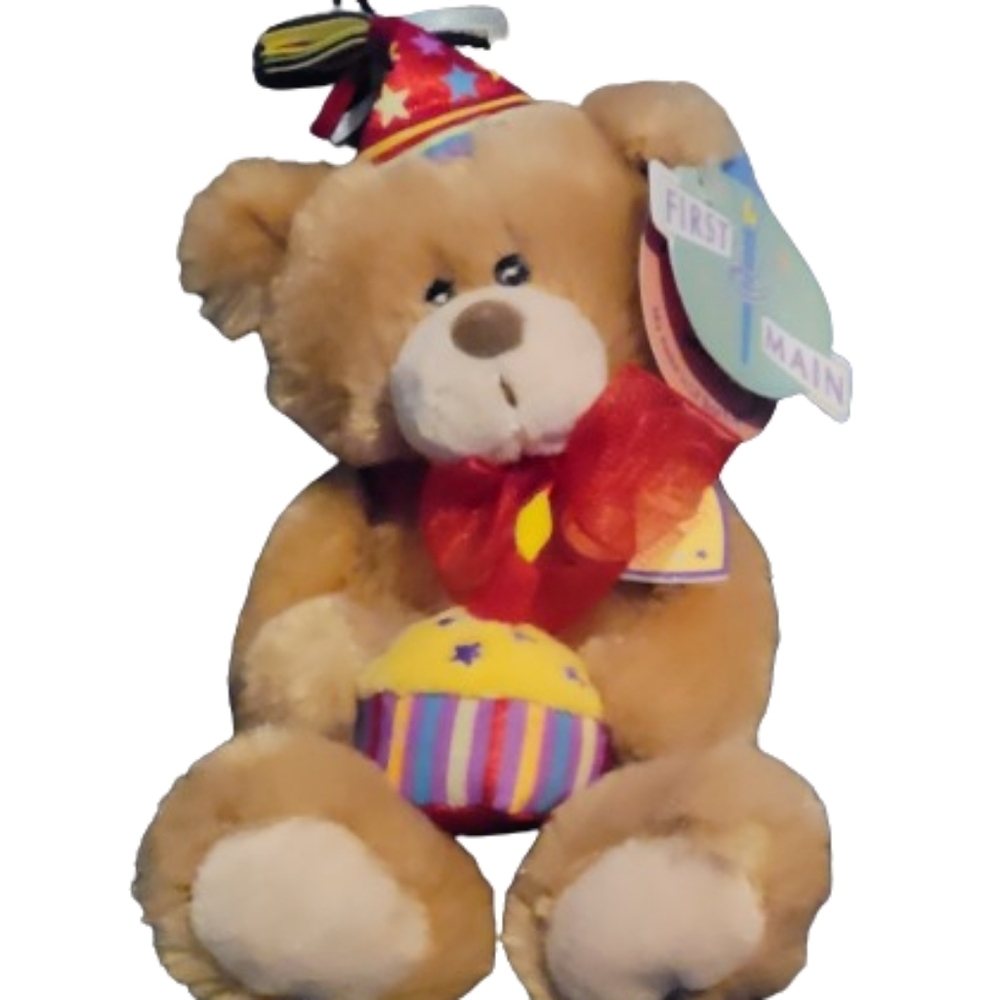 First & Main Lil Bear E  Special Day Happy Birthday Teddy Plush Stufed animal